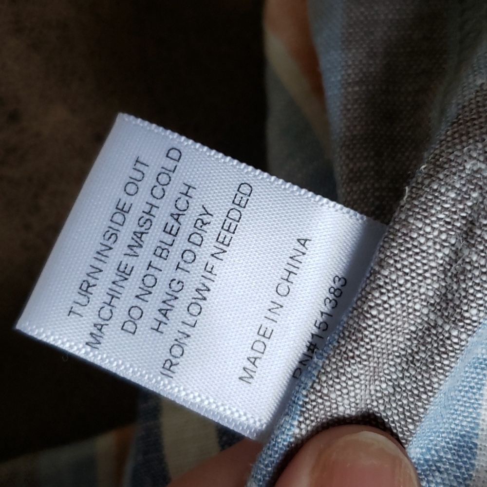 Linen Blue & Rust Halter Style Top - Picture 8 of 8